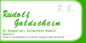 rudolf goldschein business card